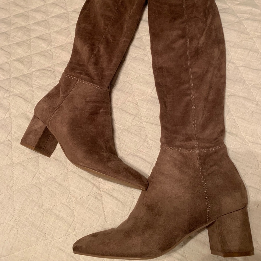 Steve Madden Taupe Over the Knee Boots